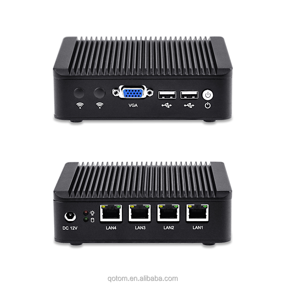 2019 OEM Qotom-Q190G4 celeron J1900 quad core 4 * intel NIC 2 * usb Pfsense firewall Многофункциональный Мини ПК router