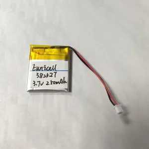 lithium battery 3.7V 382527 250MAH with lead