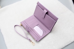 Portefeuille vintage en cuir deux tons pour femme, pochette à la mode, <span class=keywords><strong>violet</strong></span>, saffari, pochette pour téléphone, - Product Image 3