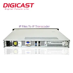 IP Video Transcoder Digicast Mpeg2 H.264 untuk H.265 4 K UDP untuk HLS HTTP RTMP RTSP Mengurangi Bitrate Menghemat Bandwidth IPTV Transcoder