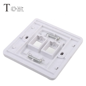 Tom MB-19-02 86*86mm mặt tấm 3m loại đơn/kép cổng mạng faceplate RJ45 mà không cần màn trập - Product Image 6