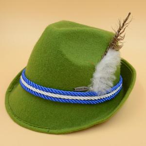 MH-3027 Klassieke Traditionele Kostuum Vintage Duitse Oktoberfest Beierse Alpine Hunter Vilt Fedora Hoed Groen - Product Image 1