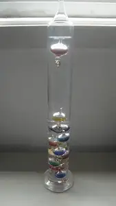 Termómetro Galileo de vidrio decorativo