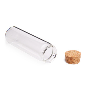 Tubes à fond plat <span class=keywords><strong>en</strong></span> <span class=keywords><strong>verre</strong></span> de 37mm, <span class=keywords><strong>avec</strong></span> bouchons de <span class=keywords><strong>liège</strong></span>, 6 pièces - Product Image 6