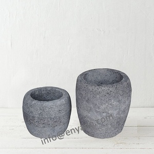 Vaso leggero <span class=keywords><strong>in</strong></span> <span class=keywords><strong>pietra</strong></span> lavica, <span class=keywords><strong>fioriera</strong></span> per vasi succulenti <span class=keywords><strong>da</strong></span> <span class=keywords><strong>giardino</strong></span> <span class=keywords><strong>in</strong></span> <span class=keywords><strong>pietra</strong></span> di grandi dimensioni - Product Image 4
