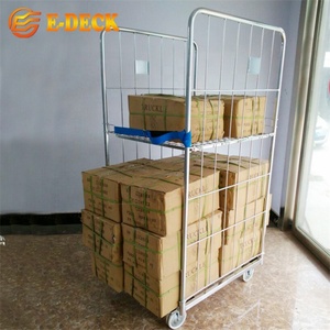 Entrepôt supermarché kooi chariot kar logistieke winkelwagen chariot à roulettes avec roues