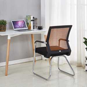 Venta al por mayor de metal <span class=keywords><strong>piernas</strong></span> negro arco de forma colorida de la espalda de tela de malla de computadora personal silla de oficina sin ruedas - Product Image 4
