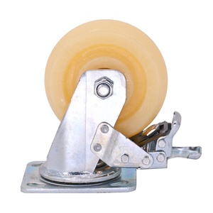 Rodas de borda industrial giratórias de nylon/pp 5 polegadas com freio de travamento - Product Image 1