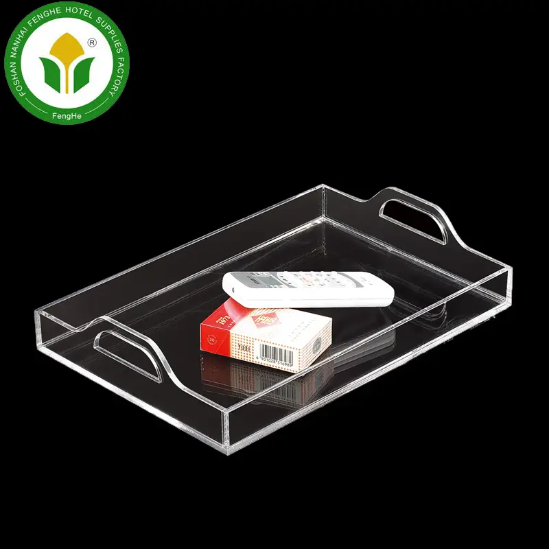 Пользовательские поставки, прозрачный акриловый поднос для подачи напитков