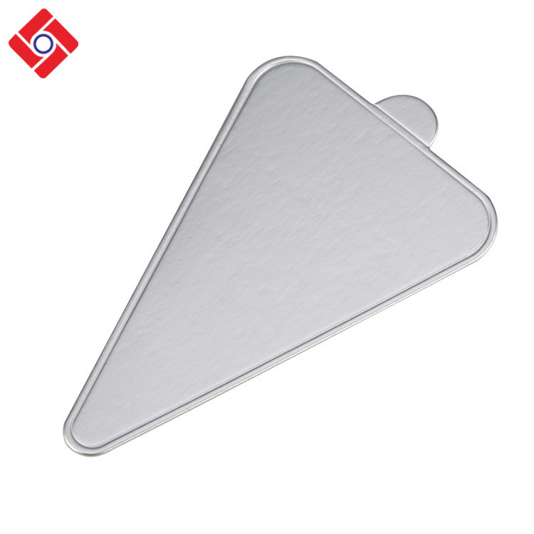 Petit Triangle En Carton Rond Argent Carré Gâteau Carte Conseil Plateau Pour Gâteau Tiramisu
