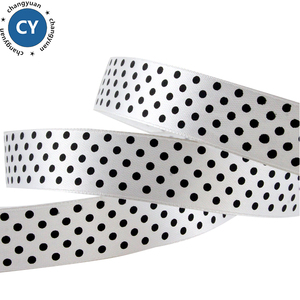 De seda <span class=keywords><strong>chino</strong></span> de Gimnasia Rítmica danza cinta de 1,5 cm impreso blanco y negro patrón de punto de cinta de satén - Product Image 2