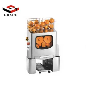 Venta caliente eléctrica comercial prácticas de alto rendimiento 20 naranjas/min automática jugo de naranja fresco de exprimidor