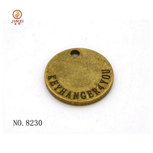 Hardware per borse alla moda piastra metallica in ottone con logo inciso di vari tipi - Product Image 3