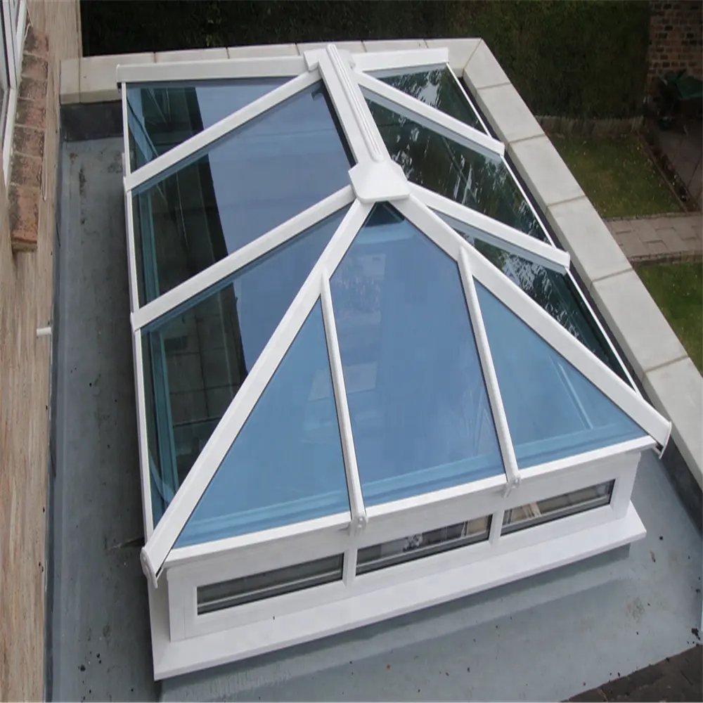 GaoMing roof Skylight,Curved Glass Roof,Skylight Motor for Glass Skylight Design 708