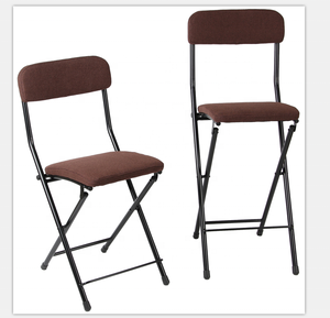 Fabric <strong>Seat</strong> and Back Folding <strong>Floor</strong> Chair with Foam Filling Iron Leisure Chair for Living Room and Bathroom Easy to Assemble - Product Image 6