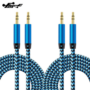 Cavo Audio cavo <span class=keywords><strong>Aux</strong></span> a buon mercato all'ingrosso 3.5mm oro PVC Stereo telefono Polybag Stock amplificatore nichelato telefono 1m <span class=keywords><strong>Aux</strong></span>-07 - Product Image 4