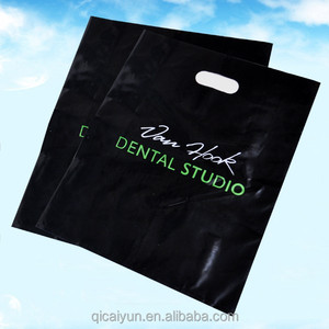 Baja densidad 2.5 mil de espesor bolsas de plástico con asas troqueladas, añadir impresión personalizada - Product Image 4