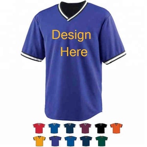 Custom infant baseball jersey cheap v neck custom logo baseball t shirt - Product Image 3