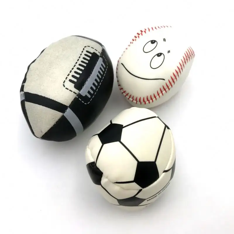 Mini Jonglieren ausgestopften Ball benutzer definierte weiche pp Baumwolle gefüllt Hacky Sack Ball Werbe Sitzsack Sand bälle für Kinder