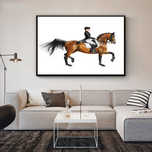 Opera d'arte stampata classica articoli per la casa wall art canvas man on horse painting - Product Image 4