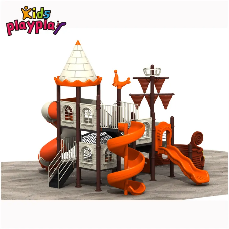 Park kids children play small plastic slide set sports outdoor playground equipment for schools KP16-087A