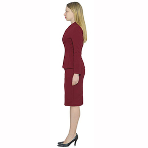 <span class=keywords><strong>Traje</strong></span> de Falda Rojo <span class=keywords><strong>para</strong></span> <span class=keywords><strong>Mujer</strong></span>, Diseño Nuevo, Personalizado, al por Mayor, Económico, <span class=keywords><strong>para</strong></span> Primavera y Otoño - Product Image 3