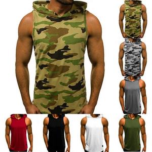 Débardeur sans manches pour hommes, sweat à capuche, fitness, bodybuilding, été - Product Image 2