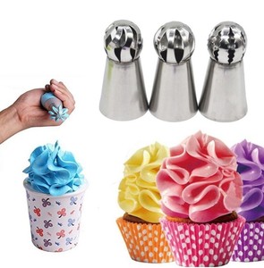 Palla sferica In Acciaio Inox Icing Piping Ugelli Punte Della Pasticceria Del Fondente Del Bigné di Cottura Tool Tip Sfera Forma di Crema - Product Image 3