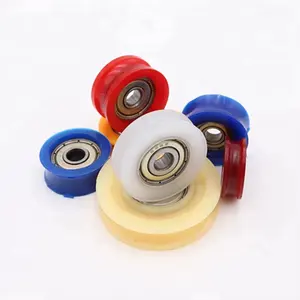 wheels for sliding doors nylon roller 6mm 8mm 12mm bore plastic roller wheels for gate block