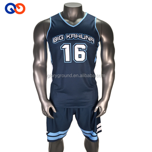Newba 100% polyester lastest design blue basketball jersey logo - Product Image 5