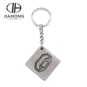 Personalizado 3D <span class=keywords><strong>jordan</strong></span> cuadrado <span class=keywords><strong>de</strong></span> goma llavero <span class=keywords><strong>de</strong></span> metal - Product Image 1