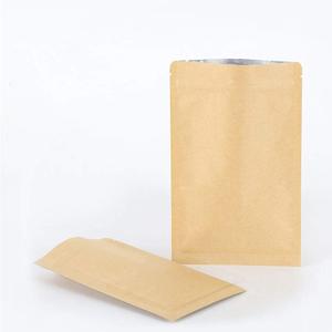 Bolsa de papel Kraft personalizada para aperitivos, bolsas ecológicas con tres sellos laterales para alimentos, tamaño personalizado para pizza, leche, impresión en huecograbado - Product Image 1