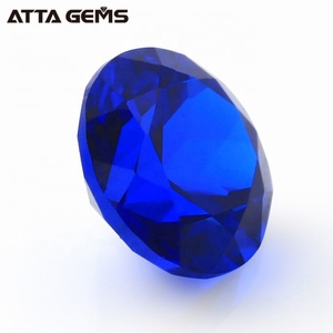 En gros #113 Synthétique Taillé en Brillant rond Bleu <span class=keywords><strong>Spinelle</strong></span> Pierres pour Bijoux En Argent - Product Image 4