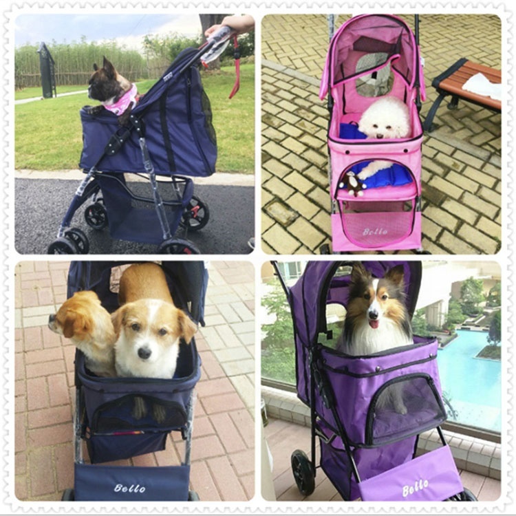 El último diseño de lujo de doblado de la carretilla carro de transporte de mascotas para pequeños animales.