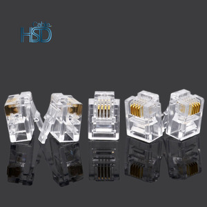 Prise/connecteur <span class=keywords><strong>RJ11</strong></span> 6P4C <span class=keywords><strong>pour</strong></span> câble de téléphone toronné 50 pièces/paquet - Product Image 6