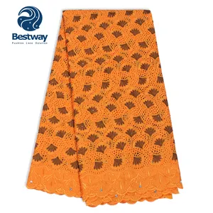 Dentelle suisse en voile multicolore, <span class=keywords><strong>prix</strong></span> d'usine en Chine, dentelle sèche autrichienne avec pierres, dentelle 100% coton - Product Image 1