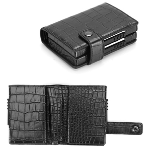 <span class=keywords><strong>Tarjetero</strong></span> de Aluminio con Bloqueo RFID, Doble Caja, Apertura Lateral Automática - Product Image 1
