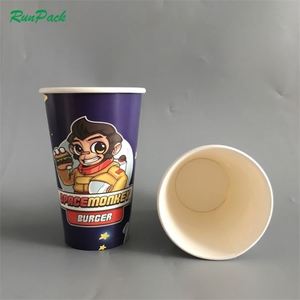 Usine Fabricant Emballage Alimentaire Jetable Sortent Des Récipients Personnalisé Tasse de Papier Imprimé - Product Image 4