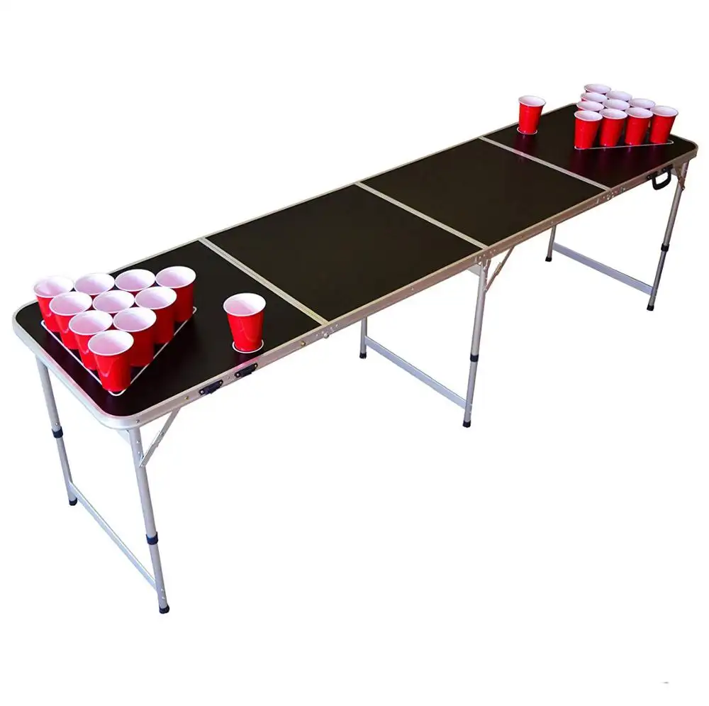 8 Foot Portable Beer Pong Outdoor folding cheap custom beer pong table
