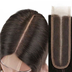 Kim Kardashian cierre de la onda del cuerpo 2x6 de cierre de encaje en medio de la parte 100%, Color Natural del pelo humano - Product Image 1