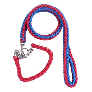 Tali Anjing <span class=keywords><strong>Paracord</strong></span> Kepang Set Tali Anjing dan Tali Anjing Timbal <span class=keywords><strong>Slip</strong></span> dan Kerah - Product Image 4