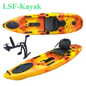  sea pedal power fishing kayak Wholesale 10ft plastic sit on top foot pedal drive for outdoor sport tour fishing and rental