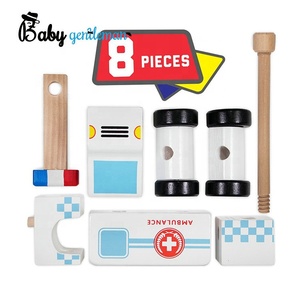 2018 Nouvelle mode diy de bande <span class=keywords><strong>dessin</strong></span>ée en bois jouet ambulance pour enfants Z04376A - Product Image 3