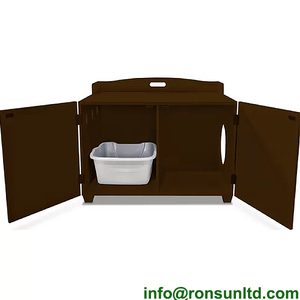Moderne Beistell tisch Holz Haustier Möbel Katzen haus nach Hause Katze Katzen toilette mit zwei Türen - Product Image 6
