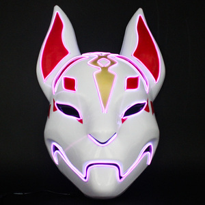 Máscara <span class=keywords><strong>de</strong></span> Zorro <span class=keywords><strong>de</strong></span> Plástico con LED RGB Luminoso para Fiesta <span class=keywords><strong>de</strong></span> Halloween, Actuación <span class=keywords><strong>de</strong></span> Baile, Talla Adulto - Product Image 5