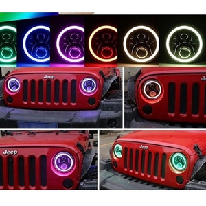 RGB LED luces con los ojos <span class=keywords><strong>de</strong></span> ángel <span class=keywords><strong>de</strong></span> <span class=keywords><strong>luz</strong></span> <span class=keywords><strong>de</strong></span> señal <span class=keywords><strong>de</strong></span> giro para Jeep Wrangler - Product Image 1