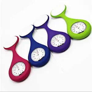 Reloj de bolsillo de silicona para enfermera, reloj barato para enfermera