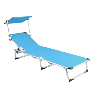 Chaise longue de <span class=keywords><strong>camping</strong></span> pliable, fauteuil inclinable réglable, <span class=keywords><strong>lit</strong></span> de plage pour bronzer - Product Image 2