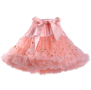 <span class=keywords><strong>La</strong></span> <span class=keywords><strong>pajarita</strong></span> suave de pettiskirts de baile de ballet de lentejuelas chicas falda niños mini brillo estrellas tutu falda - Product Image 1