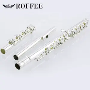 ROFFEE 991 Profesyonel Performans Seviye 17 Açık Delik Gümüş Flüt